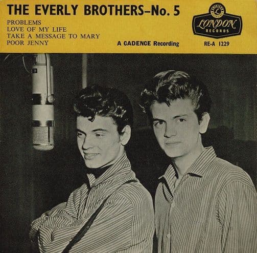 THE EVERLY BROTHERS The Everly Brothers No. 5 EP Vinyl Record 7 Inch London 1960 RE-A 1229 45rpm
