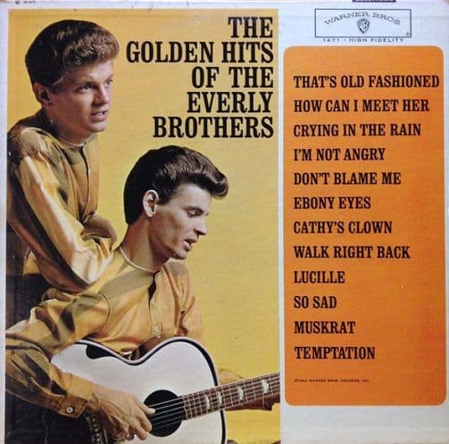THE EVERLY BROTHERS The Golden Hits Of The Everly Brothers Vinyl Record LP US Warner Bros. 1962