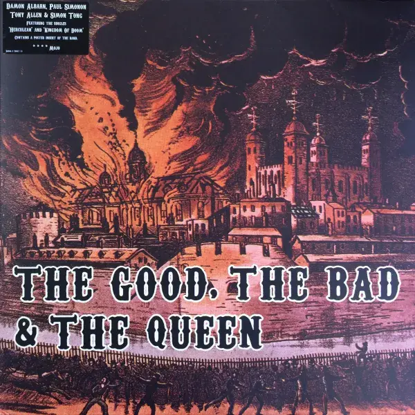 THE GOOD, THE BAD & THE QUEEN The Good, The Bad & The Queen Vinyl Record LP Parlophone 2007 + Poster