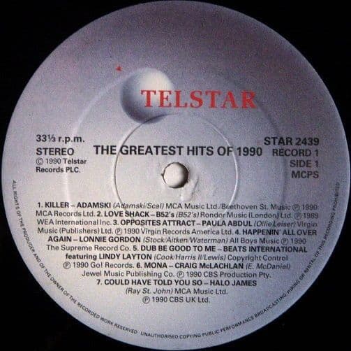 The Greatest Hits Of 1990 Vinyl