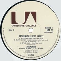 THE GROUNDHOGS Groundhogs Best 1969-72 Vinyl Record LP United Artists 1974