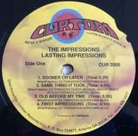 THE IMPRESSIONS Lasting Impressions Vinyl Record LP US Curtom 1989