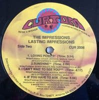 THE IMPRESSIONS Lasting Impressions Vinyl Record LP US Curtom 1989