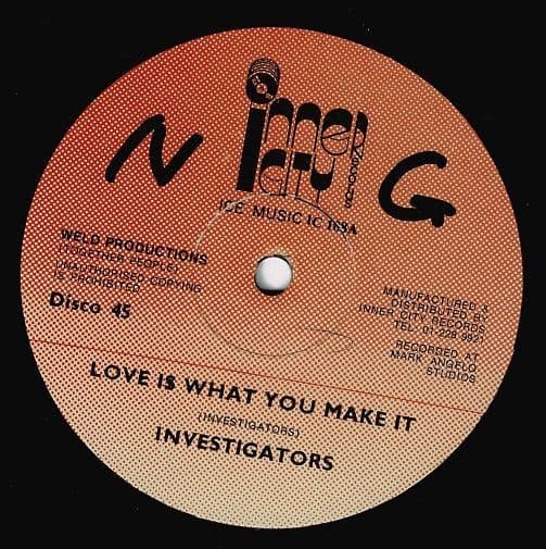 THE INVESTIGATORS Love Is What You Make It Vinyl Record 12 Inch Inner City 1981