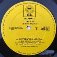 THE ISLEY BROTHERS Live It Up Vinyl Record LP Epic 1974