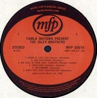 THE ISLEY BROTHERS Tamla Motown Presents The Isley Brothers Vinyl Record LP MFP 1972