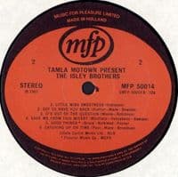 THE ISLEY BROTHERS Tamla Motown Presents The Isley Brothers Vinyl Record LP MFP 1972