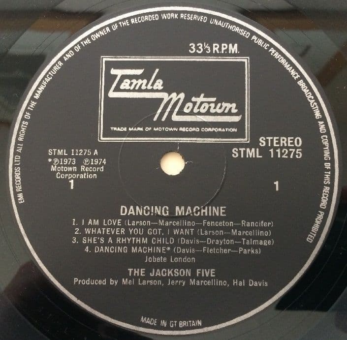 THE JACKSON 5 FIVE Dancing Machine Vinyl Record LP Tamla Motown 1974