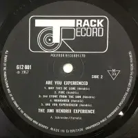 THE JIMI HENDRIX EXPERIENCE Are You Experienced Vinyl Record LP Track 1967 Rare UK Mono 1st Press A1