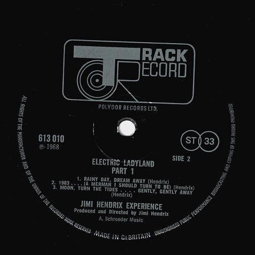 THE JIMI HENDRIX EXPERIENCE Electric Ladyland Part 1 Vinyl