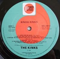 THE KINKS Kinda Kinks Vinyl Record LP PRT