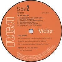 THE KINKS Soap Opera Vinyl Record LP RCA Victor 1975