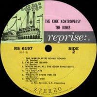 THE KINKS The Kink Kontroversy Vinyl Record LP US Reprise 1966