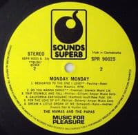 THE MAMAS & THE PAPAS Best Of The Mamas & The Papas - Monday Monday Vinyl LP Sounds Superb 1974