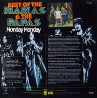 THE MAMAS & THE PAPAS Best Of The Mamas & The Papas - Monday Monday Vinyl LP Sounds Superb 1974