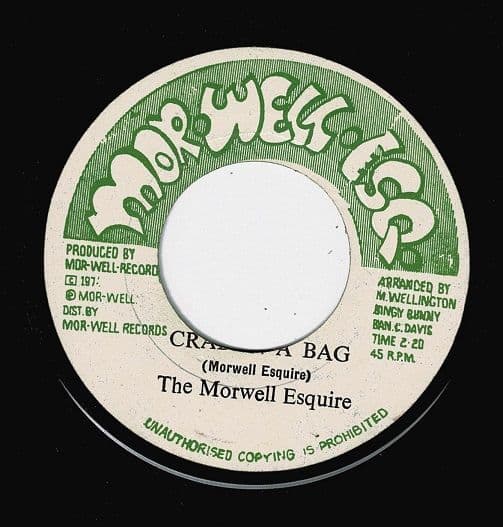 THE MORWELL ESQUIRE Crab In A Bag Vinyl Record 7 Inch Mor-Well Esq. 1977 1st Pressing The Morwells