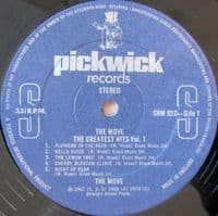 THE MOVE The Greatest Hits Vol. 1 Vinyl Record LP Pickwick 1978