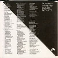 THE POINTER SISTERS Black & White Vinyl Record LP Planet 1981