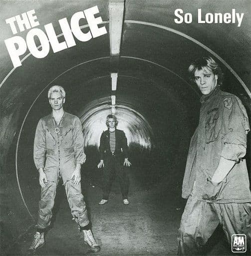 THE POLICE So Lonely Vinyl Record 7 Inch A&M 1980 Blue Vinyl.