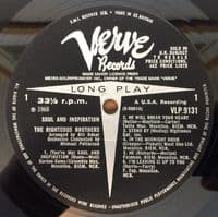 THE RIGHTEOUS BROTHERS Soul & Inspiration Vinyl Record LP Verve 1966