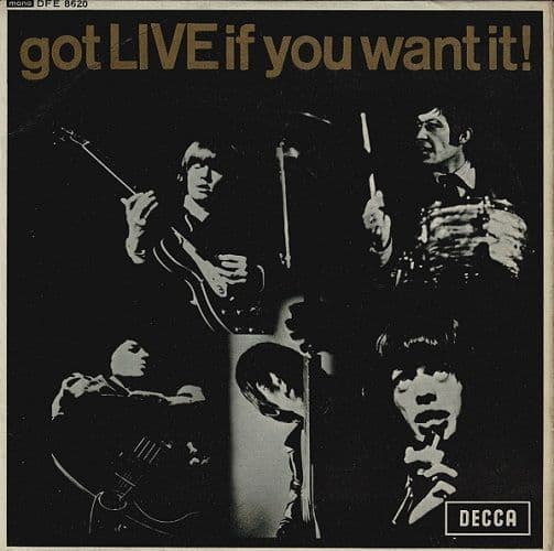 THE ROLLING STONES Got Live If You Want It EP Vinyl Record 7 Inch Decca 1965 DFE 8620 Pic Sleeve 45