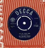 THE ROLLING STONES It's All Over Now Vinyl Record 7 Inch Decca 1964 F.11934 45 Single Company Sleeve