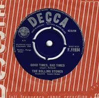 THE ROLLING STONES It's All Over Now Vinyl Record 7 Inch Decca 1964 Original 1st Press F.11934 45rpm