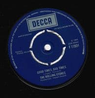 THE ROLLING STONES It's All Over Now Vinyl Record 7 Inch Decca 45rpm Single F 11934 4-Prong Reissue