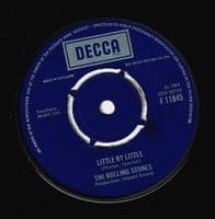 THE ROLLING STONES Not Fade Away Vinyl Record 7 Inch Decca 45rpm Single 4-Prong Label Design