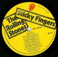 THE ROLLING STONES Sticky Fingers Vinyl Record LP Rolling Stones 1971