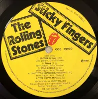 THE ROLLING STONES Sticky Fingers Vinyl Record LP Rolling Stones 1971 UK First Press Small Zip A4/A4