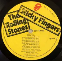 THE ROLLING STONES Sticky Fingers Vinyl Record LP Rolling Stones 1971 UK First Press Small Zip A4/A4