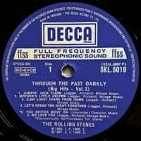 THE ROLLING STONES Through The Past Darkly Vinyl Record LP Decca..