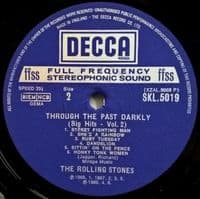 THE ROLLING STONES Through The Past Darkly Vinyl Record LP Decca..
