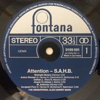 THE SENSATIONAL ALEX HARVEY BAND Attention! Vinyl Record LP German Fontana 1977