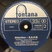 THE SENSATIONAL ALEX HARVEY BAND Attention! Vinyl Record LP German Fontana 1977