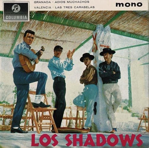 THE SHADOWS Los Shadows EP Vinyl Record 7 Inch Columbia 1963.