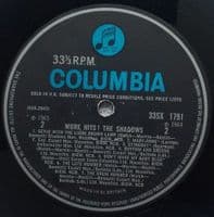 THE SHADOWS More Hits! Vinyl Record LP Columbia 1965