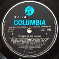 THE SHADOWS The Sound Of The Shadows Vinyl Record LP Columbia 1965..
