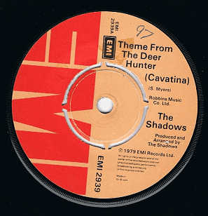THE SHADOWS Theme From The Deer Hunter 7" Single Vinyl Record 45rpm EMI 1979