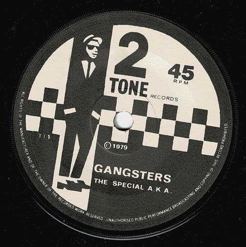 THE SPECIALS (THE SPECIAL AKA) Gangsters Vinyl Record 7 Inch 2 Tone 1979.