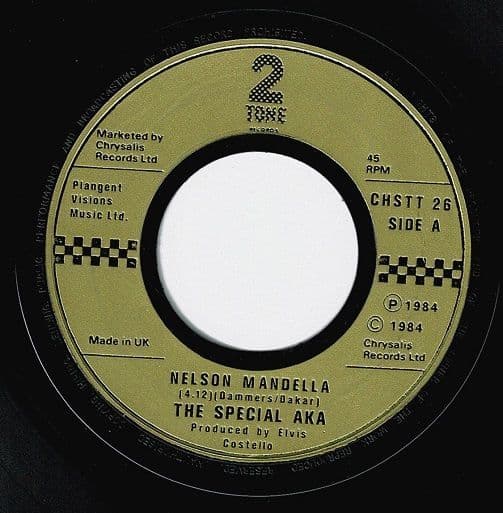 THE SPECIALS THE SPECIAL AKA Nelson Mandela Vinyl Record 7 Inch 2 Tone 1984