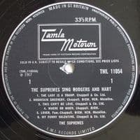 THE SUPREMES The Supremes Sing Rodgers And Hart Vinyl Record LP Tamla Motown 1967