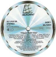 THE TEMPTATIONS Truly For You Vinyl Record LP Motown 1988