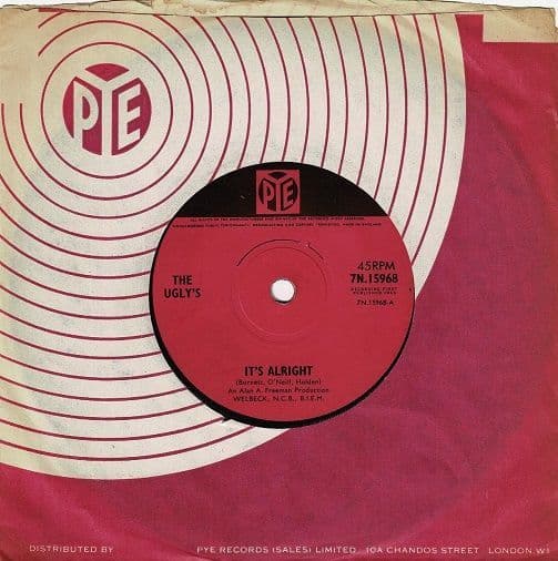 THE UGLY'S It's Alright Vinyl Record 7 Inch Pye 1965