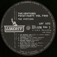THE VENTURES Twist Party Vol. 2 Vinyl Record LP Liberty 1962