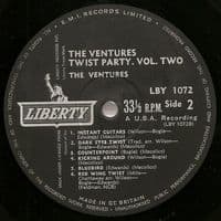 THE VENTURES Twist Party Vol. 2 Vinyl Record LP Liberty 1962