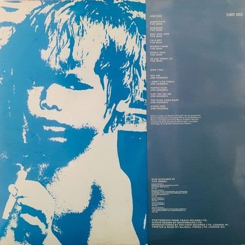THE WHO / JIMI HENDRIX Backtrack 3 Vinyl Record LP Track 1970