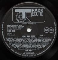 THE WHO Odds & Sods Vinyl Record LP Track