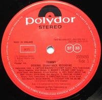 THE WHO Tommy - Original Soundtrack Recording Vinyl Record LP Polydor 1975
